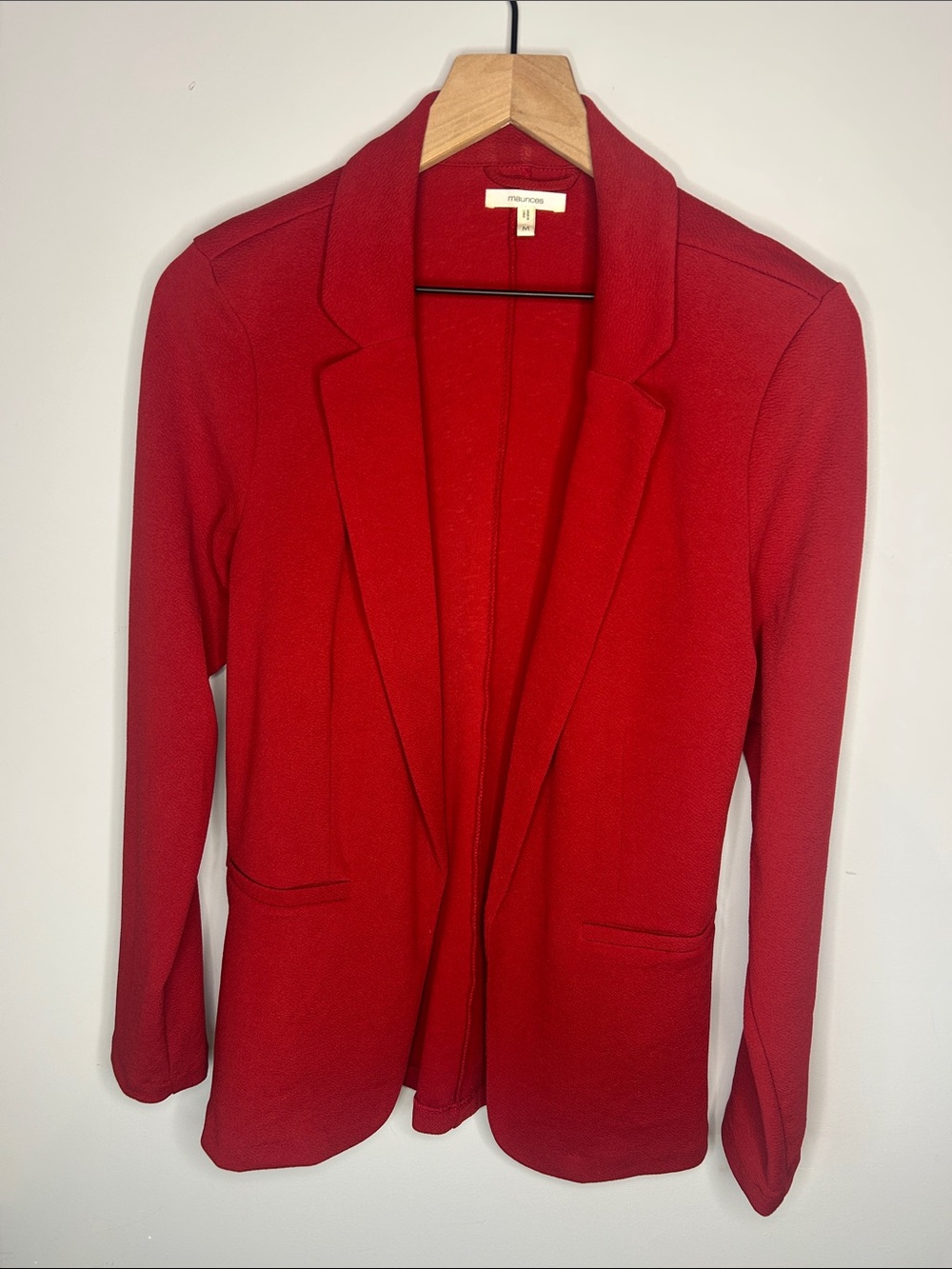 Maurices Red Open-Front Blazer